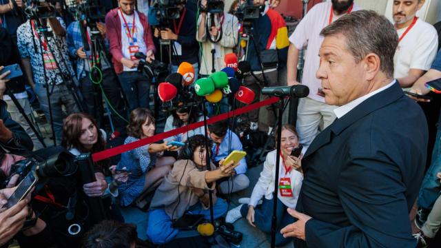 El presidente de Castilla-La Mancha, Emiliano García-Page, el sábado en el Comité Federal del PSOE.