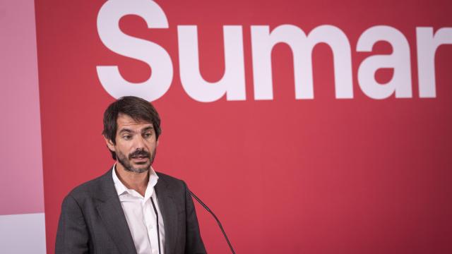 El ministro de Cultura, Ernest Urtasun, este lunes en la sede de Sumar.