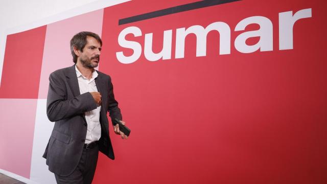 El ministro de Cultura, Ernest Urtasun, este lunes en la sede de Sumar.