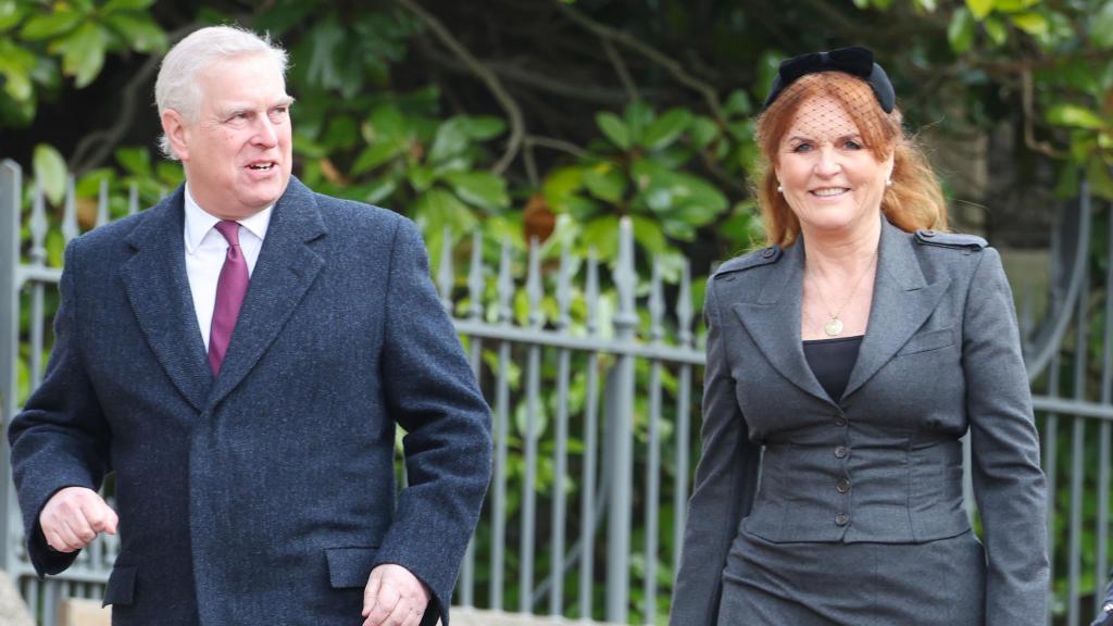 El príncipe Andrés, con su exmujer, Sarah Ferguson, en una imagen de archivo.