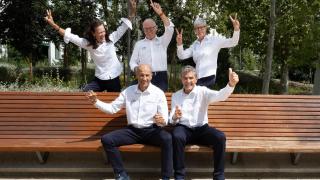 Los cinco seleccionados posan felizmente días antes de marchar hacia Perú.