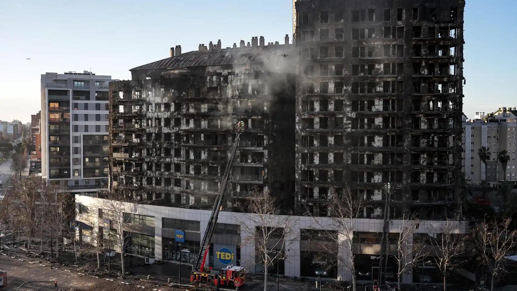 Imagen del esqueleto del edificio de Campanar