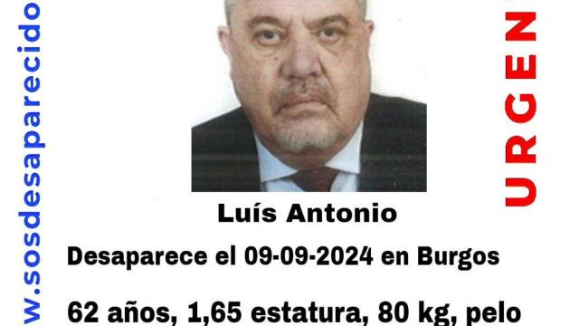 Luis Antonio, el hombre desaparecido en Burgos