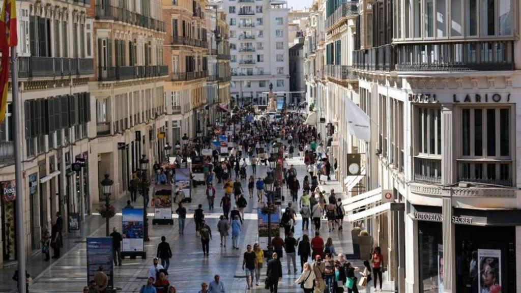La calle Larios de Málaga, en hora punta.