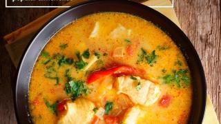 Plato de caldo quemao.