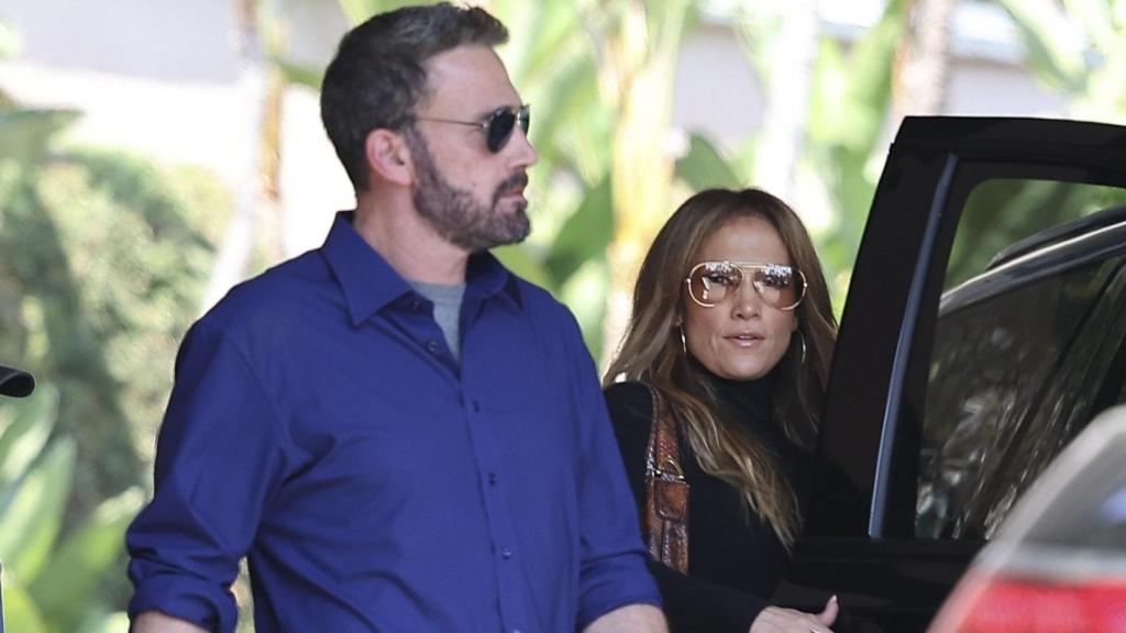 Ben Affleck y Jennifer Lopez en un hotel junto a sus hijos el pasado septiembre.