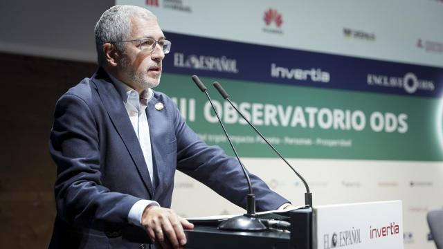 El secretario de Estado de Medio Ambiente, Hugo Morán, este lunes durante el III Observatorio ODS.