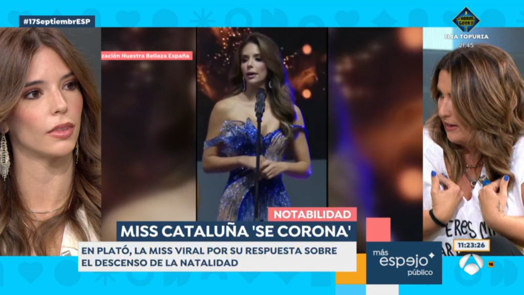 Lara Doval y Laura Fa, en 'Espejo Público'