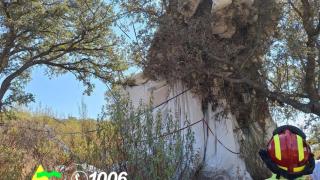 Accidente de globo en Ciudad Real. Foto: SCIS Ciudad Real.