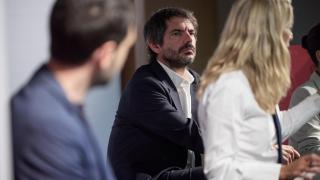 El ministro de Cultura, Ernest Urtasun, este lunes en la presentación de las propuestas de Sumar para los PGE.