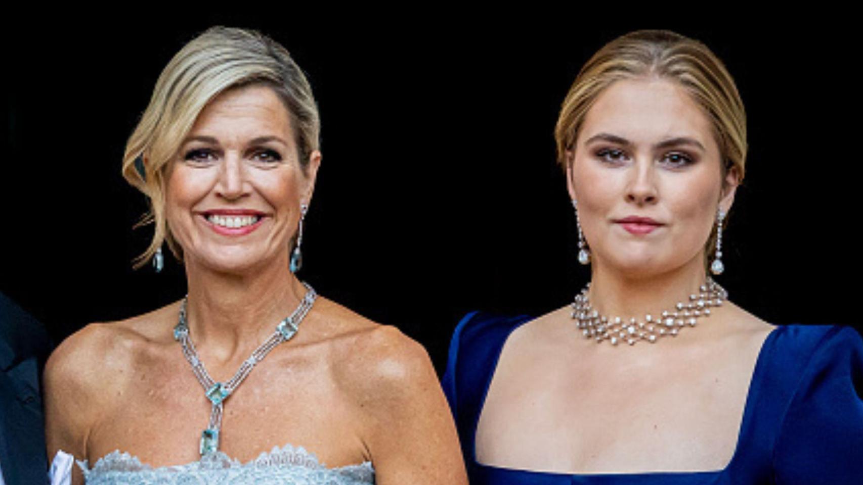 La Reina y la heredera al trono holandés, en una cena de gala.