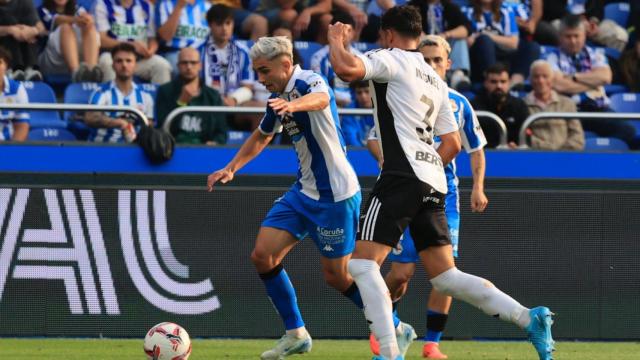 Deportivo - Burgos en el partido de ida en Riazor el pasado septiembre