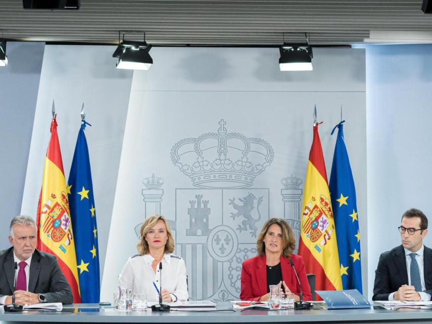 Rueda de prensa tras un Consejo de Ministros.