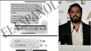 Uno de los mensajes de Alvise con el empresario a través de la aplicación Signal.