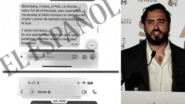 Uno de los mensajes de Alvise con el empresario a través de la aplicación Signal.
