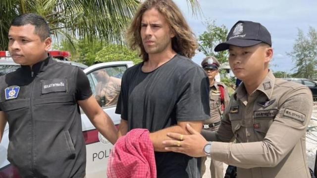 Daniel Sancho tras ser detenido.