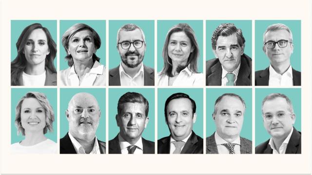 Ponentes en el V Simposio del Observatorio de la Sanidad. De izquierda a derecha, en la fila superior: Mónica García, María Neira, Javier Padilla, María Jesús Lamas, Juan Abarca y Jesús Ponce. En la fila inferior: Miriam Rodríguez, Alberto de Rosa, Juan Carlos Gil, Eduardo Pastor, Antonio Mingorance y Juan Francisco Cuello de Oro.