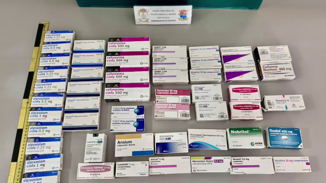 Fármacos robados en la provincia de Segovia por los dos hombres detenidos