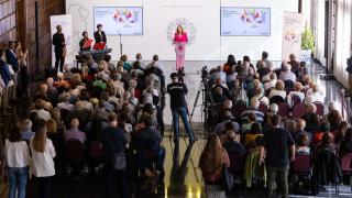 La alcaldesa de Zaragoza, Natalia Chueca, durante la presentación del Plan.