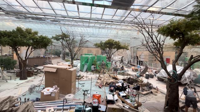 La amplitud de espacio del restaurante Voltereta en Alicante que está ultimando su aspecto.