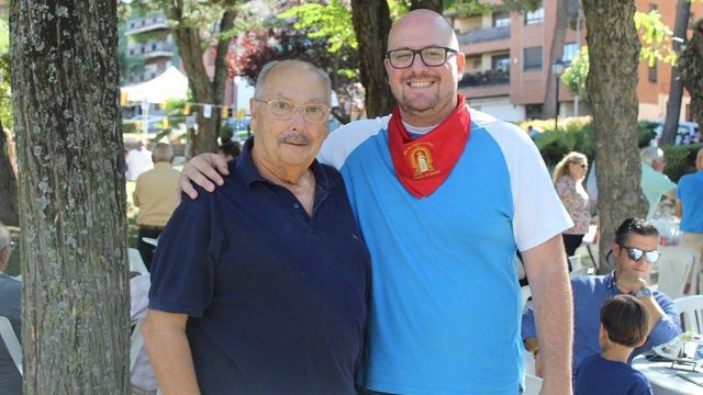 Francisco Tomey (i) y Lucas Castillo (d), actual presidente provincial del PP en Guadalajara. Foto: Twitter de Lucas Castillo.