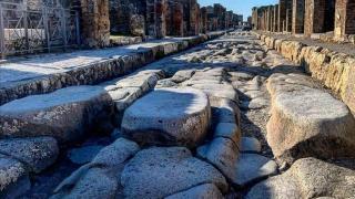 Calle de la ciudad romana de Pompeya.