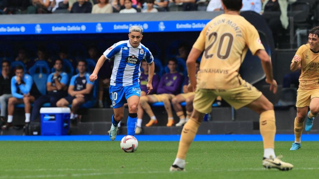 Yeremay durante el Deportivo 0-0 Málaga.