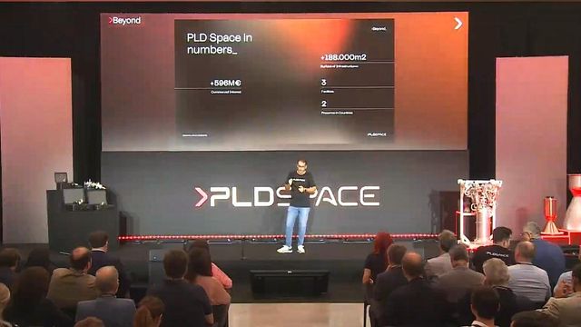 Ezequiel Sánchez en la presentación de PLD Space este lunes.