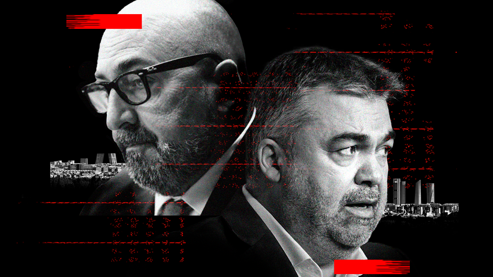 Ilustración con Santos Cerdán y Koldo García.