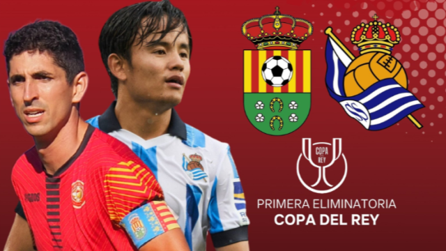 Cartel de la eliminatoria entre Jove Español y Real Sociedad.