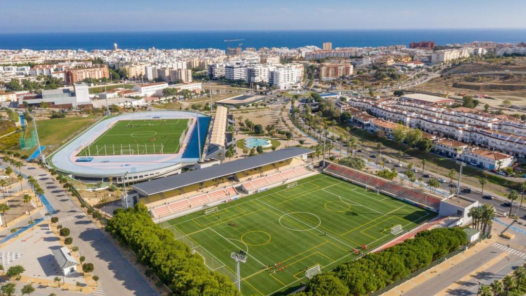 El estadio de fútbol Muñoz Pérez, en Estepona