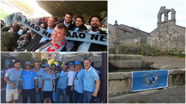 Imágenes de algunos de los integrantes de la peña Mao Negra de Cualedro.