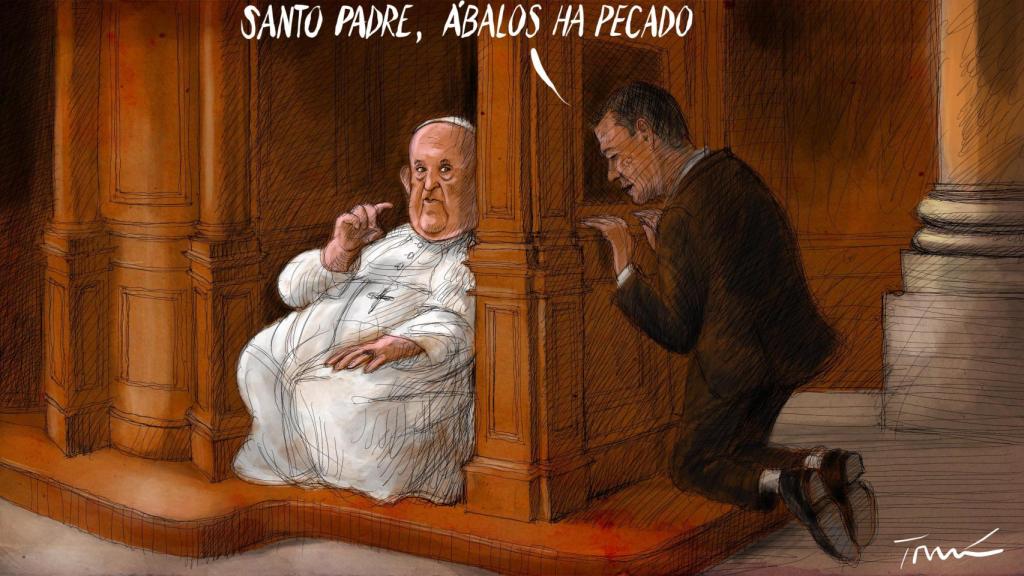Viñeta del pasado 12 de octubre sobre la visita de Sánchez al Vaticano.