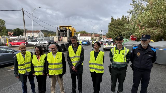 Abel Losada durante la campaña especial que la Dirección General de Tráfico en Vilagarcía de Arousa