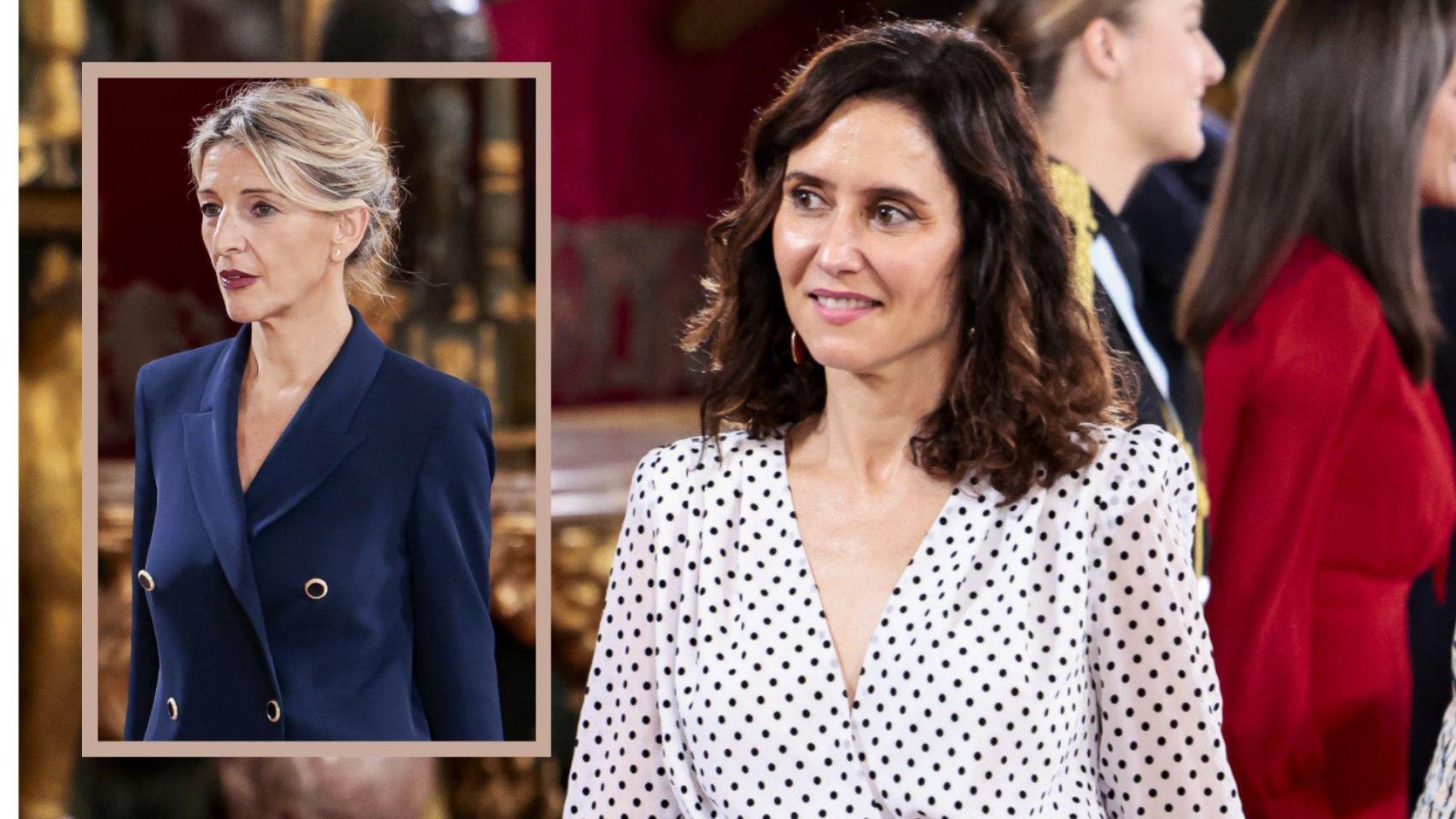 La presidenta de la Comunidad de Madrid, en un montaje de Magas.