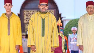 Moulay Hassan y Mohamed VI en su último acto.