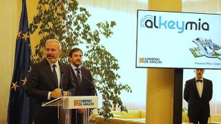 Jorge Azcón, durante la presentación.