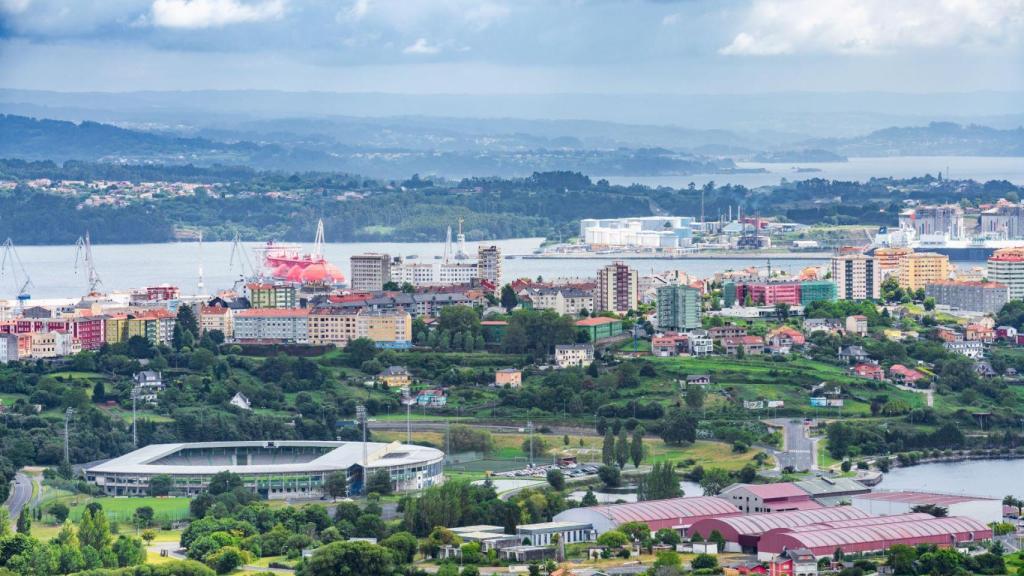 Panorámica de Ferrol y su área.