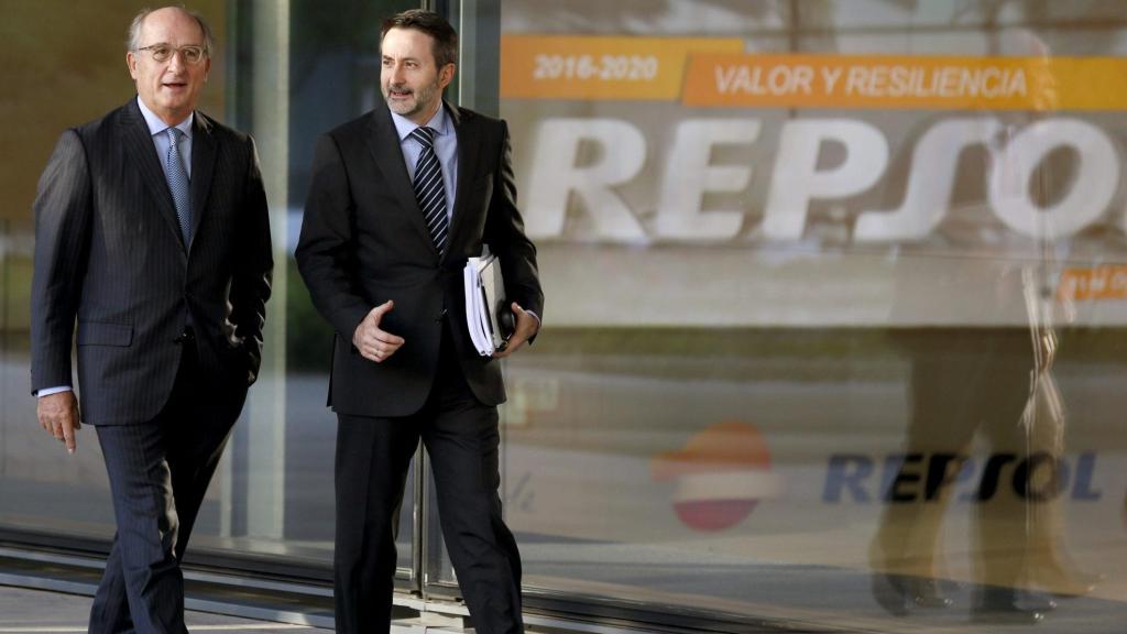 El presidente de Repsol, Antonio Brufau, y su consejero delegado, Josu Jon Imaz.