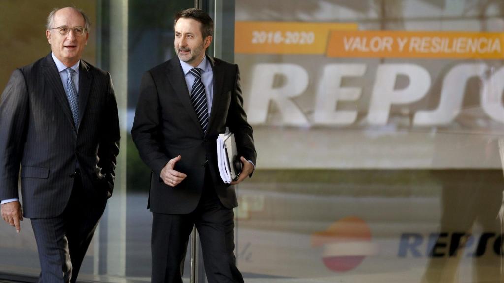 El presidente de Repsol, Antonio Brufau, y su consejero delegado, Josu Jon Imaz.