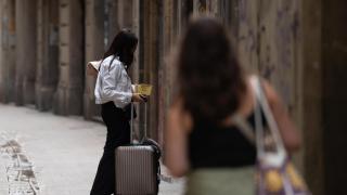 Imagen de archivo de turistas.