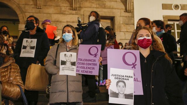 Imagen de archivo de una concentración en Vigo, en diciembre de 2021, para pedir Justicia para Déborah