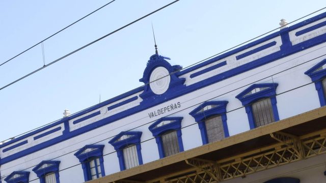 La estación de tren de Valdepeñas.