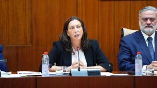 Loles Lopez, esta quinta-feira na comissão do Parlamento da Andaluzia.