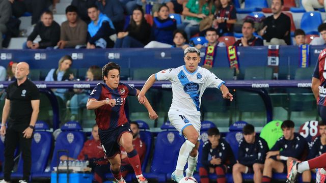 Partido entre Levante y Deportivo el pasado mes de octubre