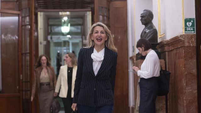 Yolanda Díaz, vicepresidenta segunda y ministra de Trabajo, en el Congreso.