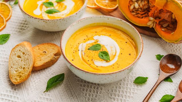 Crema de calabaza y puerro