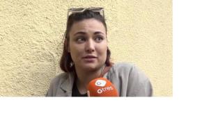 Elisa Mouliaá ante las cámaras de la agencia Gtres.