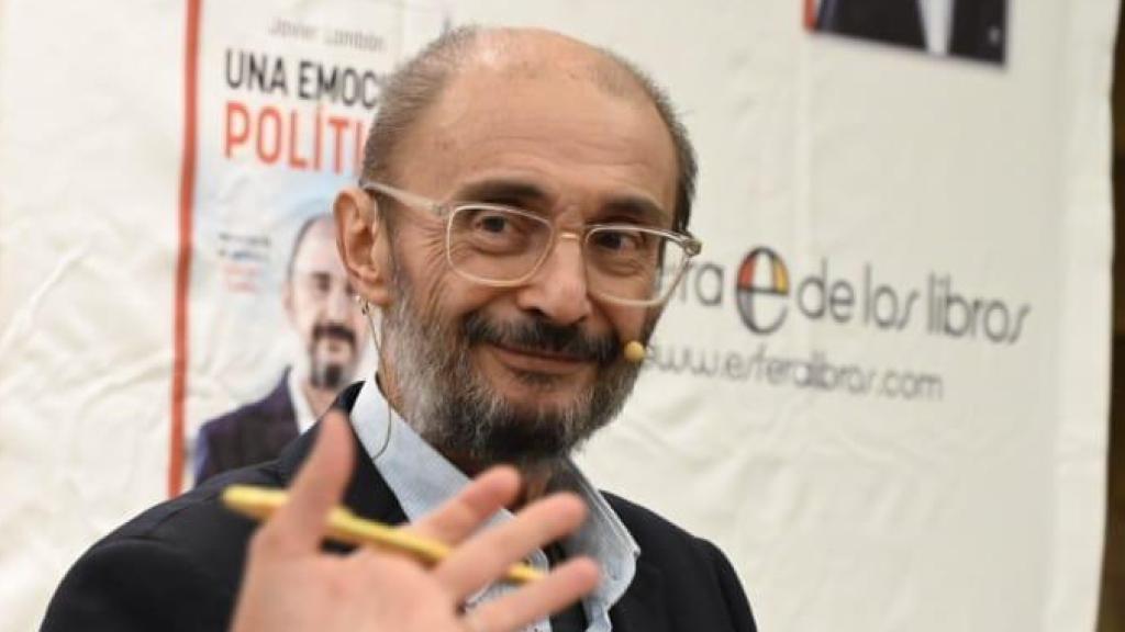 Lambán, en un acto en Huesca.