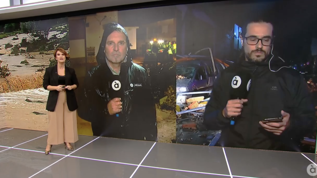 Los corresponsales de À Punt que han estado retransmitiendo en directo desde los puntos de la catástrofe.